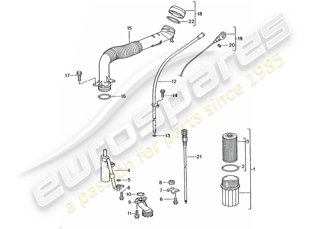 porsche 996 (2000) engine (oil press./lubrica.) - see technical information - see main group 1 (engine) - nr.1/02 nr.2/02 parts diagram