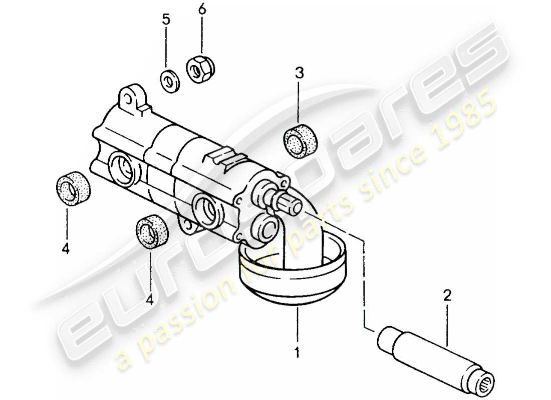 porsche 1998 (993) oil pump parts diagram