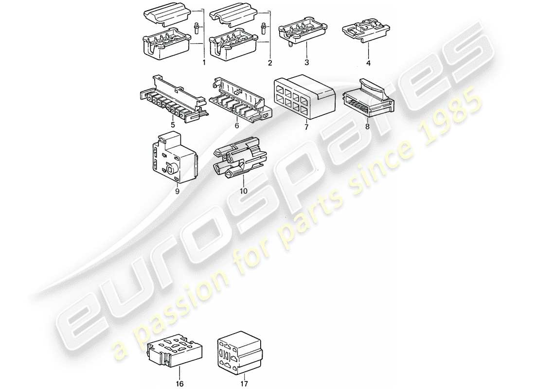 porsche 1982 (911) connector housing part diagram
