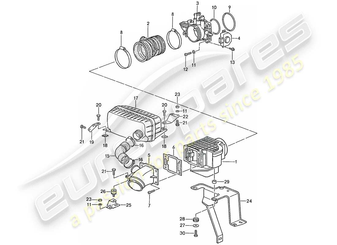 porsche 1990 (944) l-jetronic - 1 part diagram