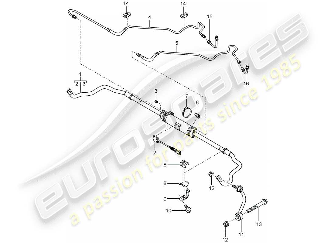 porsche 2005 (cayenne e1 9pa) stabilizer (decoupleable) part diagram