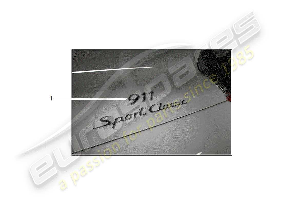 porsche 2005 (tequipment) inscription part diagram