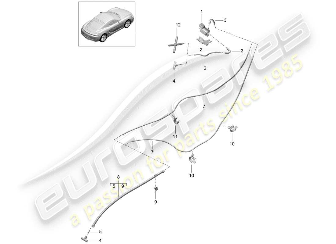porsche 2015 (981 cayman) exhaust system part diagram