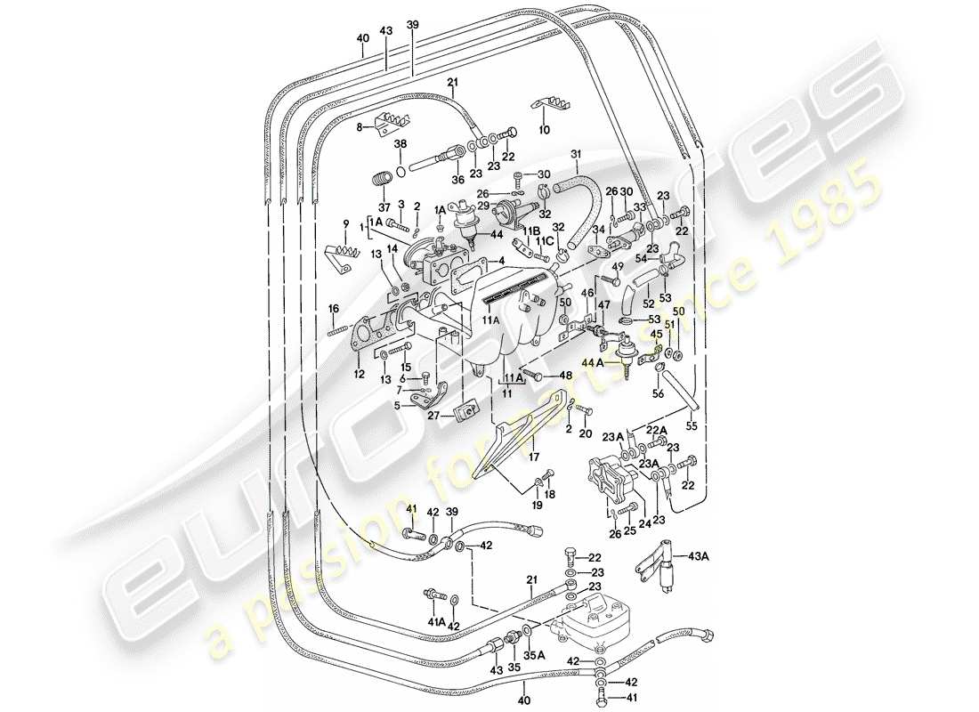 porsche 1977 (924) for - k-jetronic part diagram