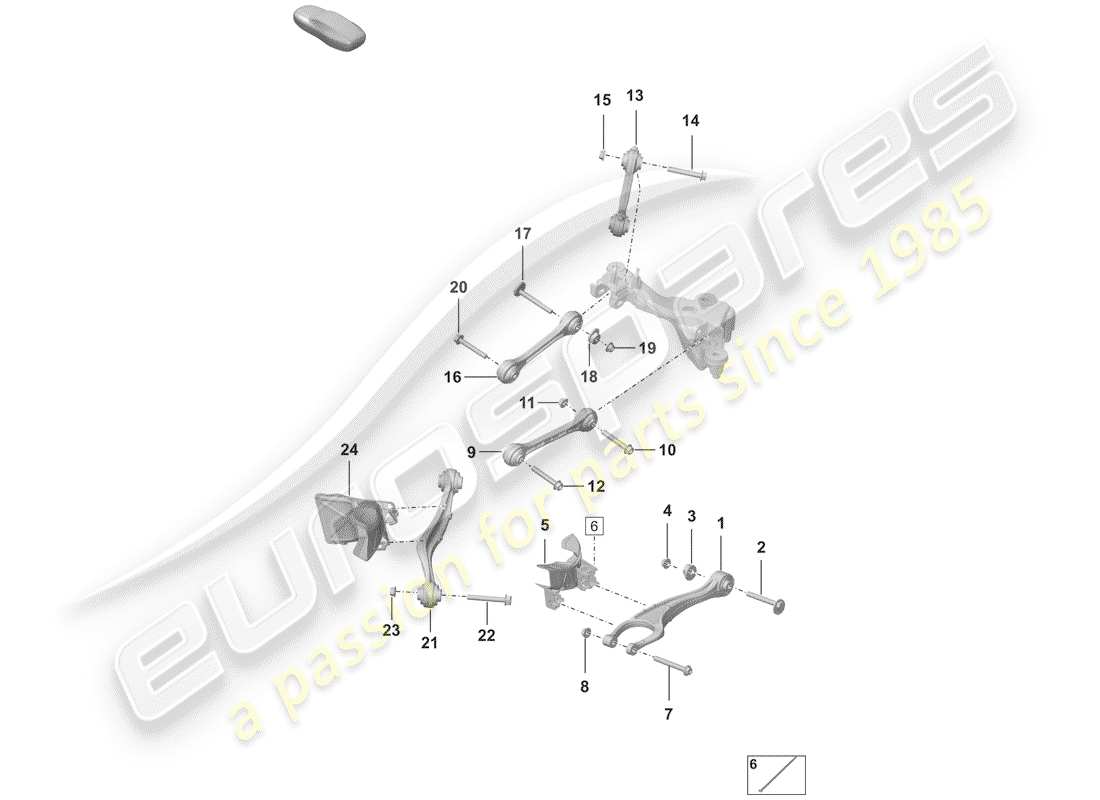 porsche 2019 (992-1) rear axle part diagram
