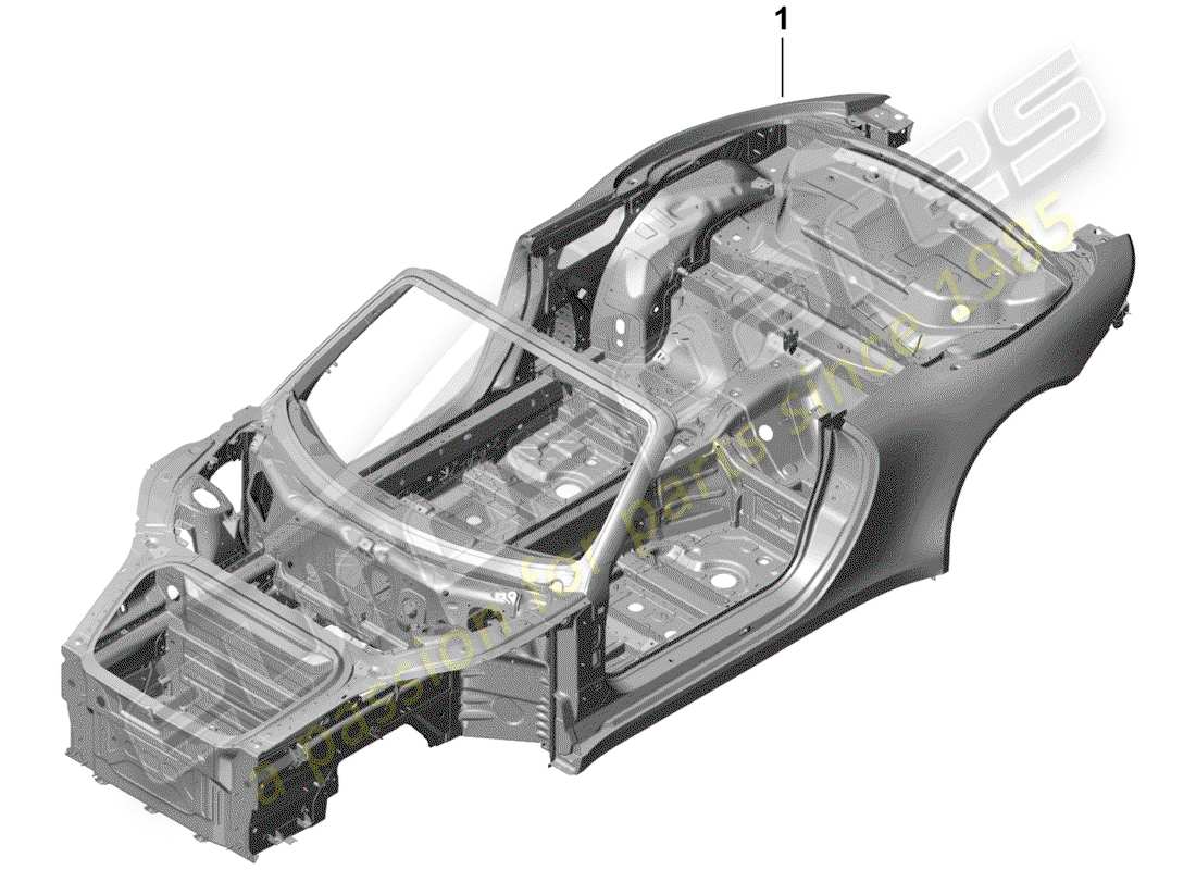 porsche 991r/gt3/rs (2018) car body part diagram