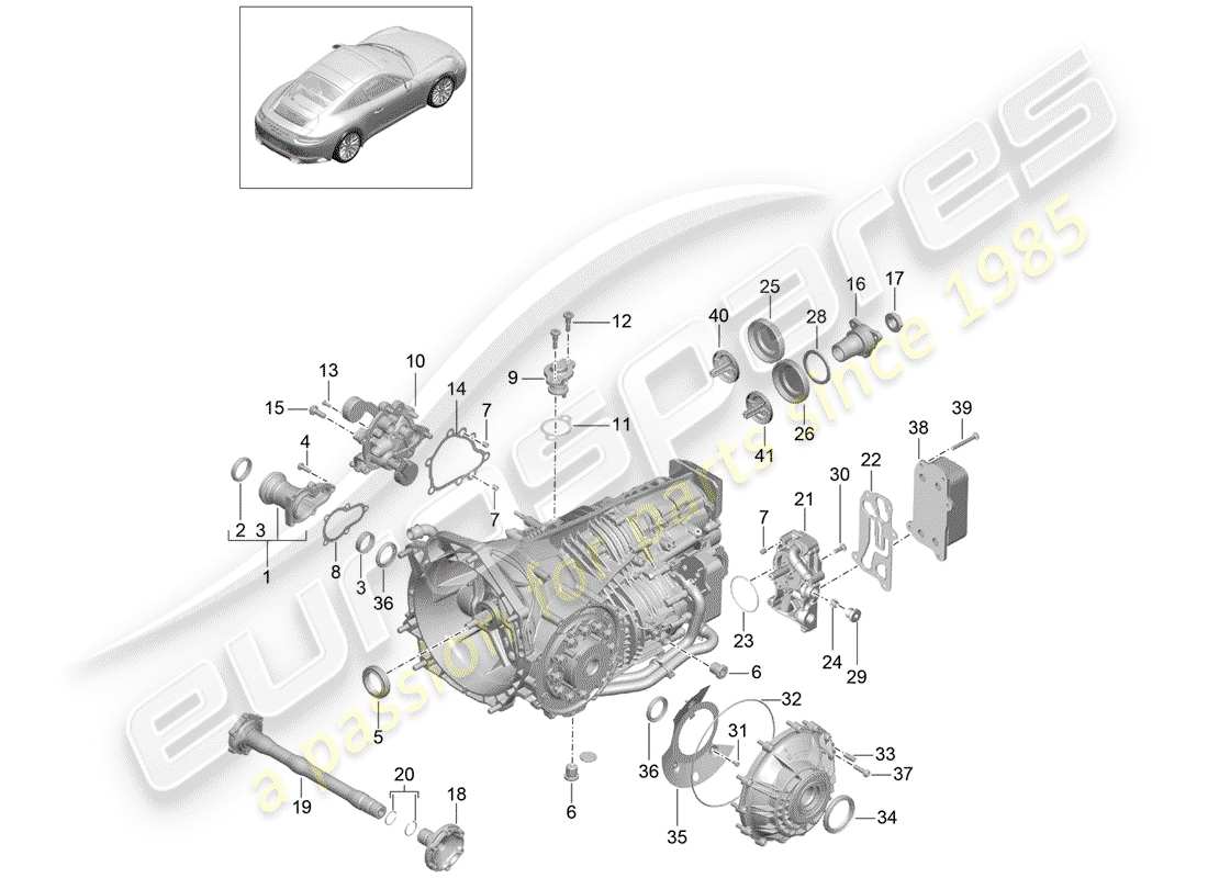 porsche 2020 (991-2) manual gearbox part diagram