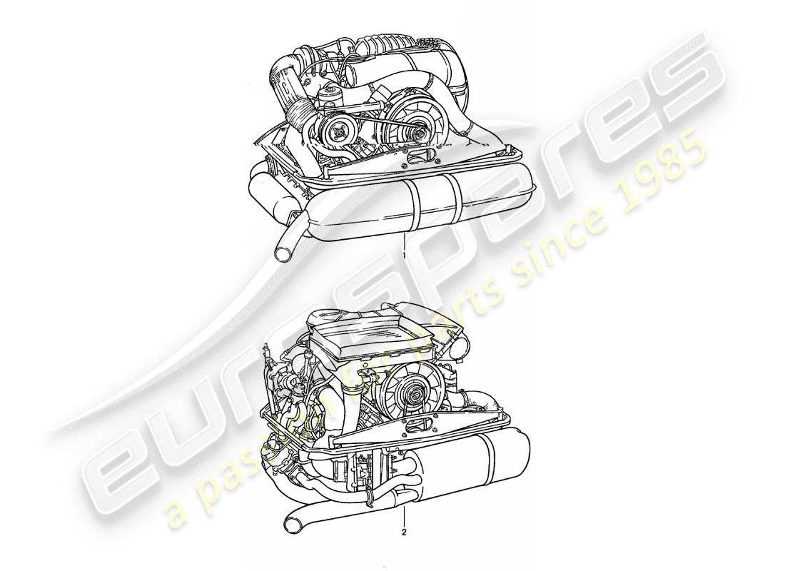 porsche 1980 (911) replacement engine part diagram