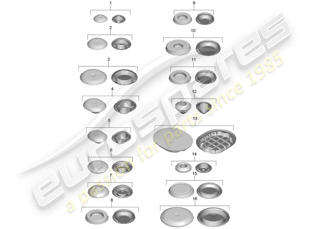 porsche cayman gt4 (2016) plug parts diagram