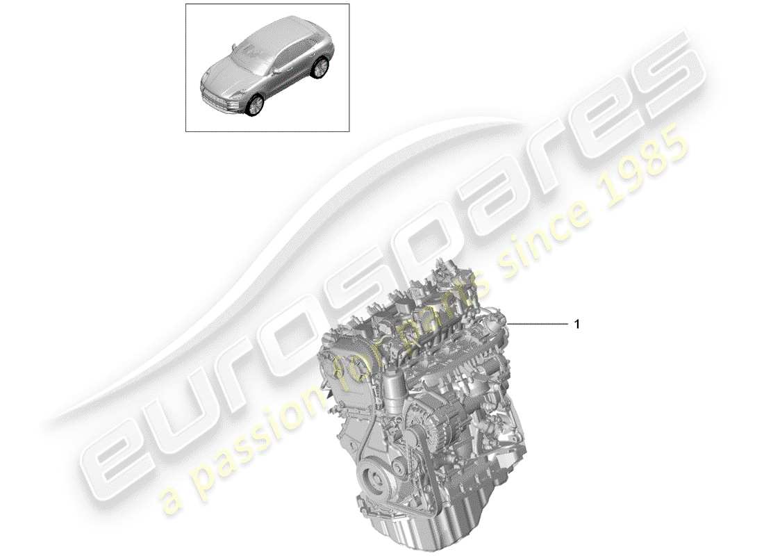 porsche 2019 (macan) replacement engine part diagram