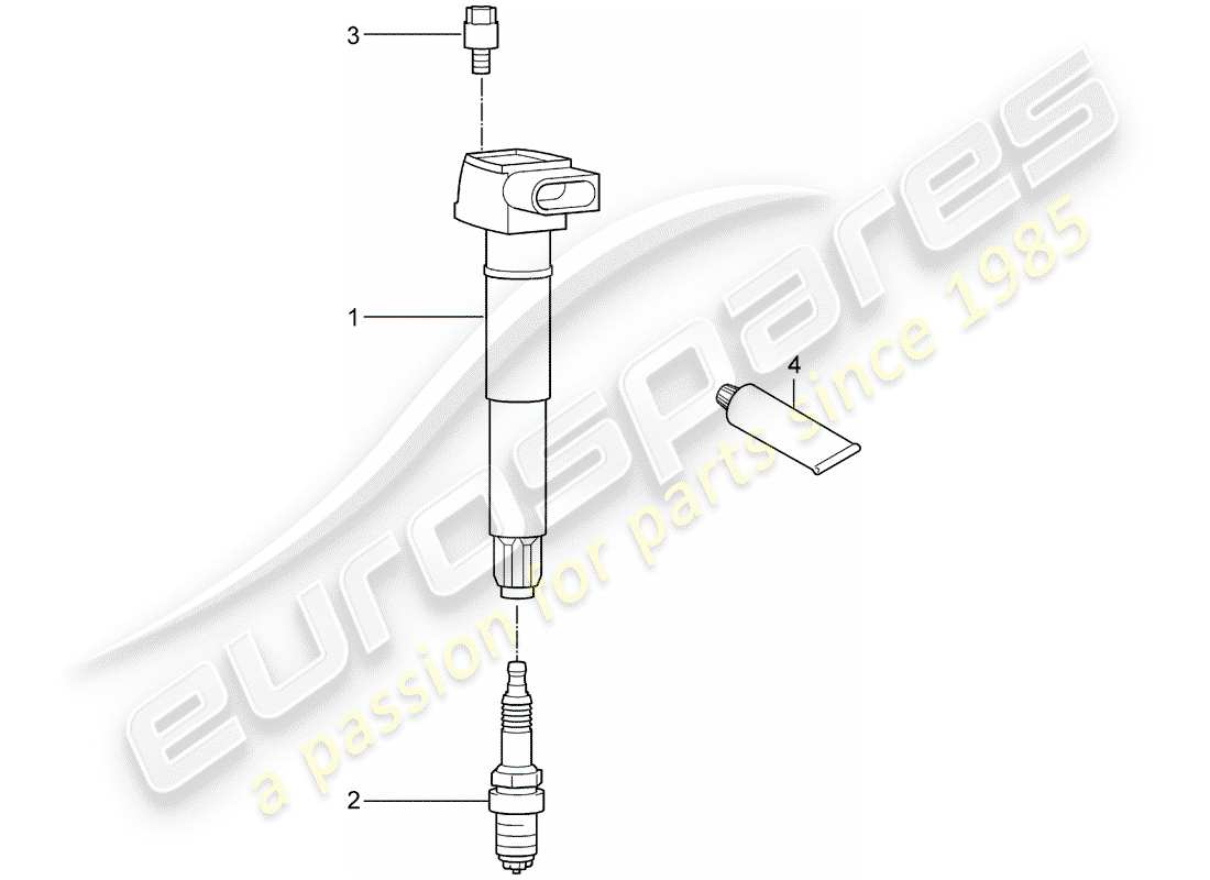 porsche 2013 (cayenne e2 92a) ignition system part diagram