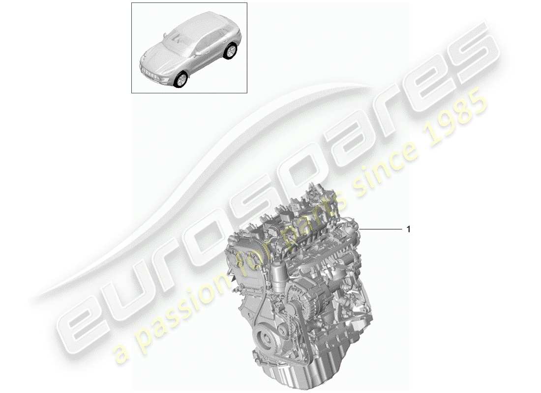 porsche 2017 (macan) replacement engine part diagram