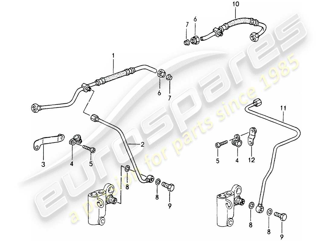 porsche 1990 (964) oil supply - tensioner - chain part diagram