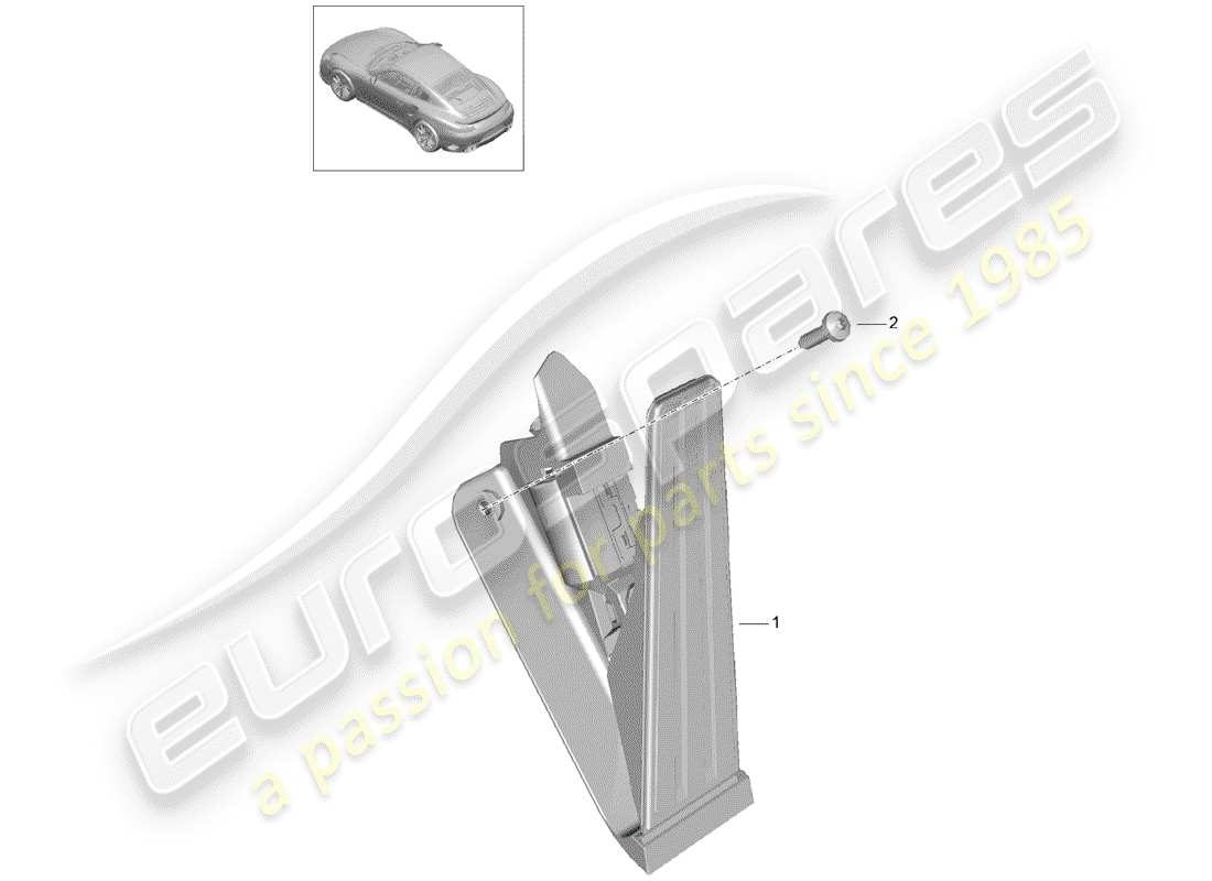 porsche 2014 (991-1 turbo) brake and acc. pedal assembly part diagram