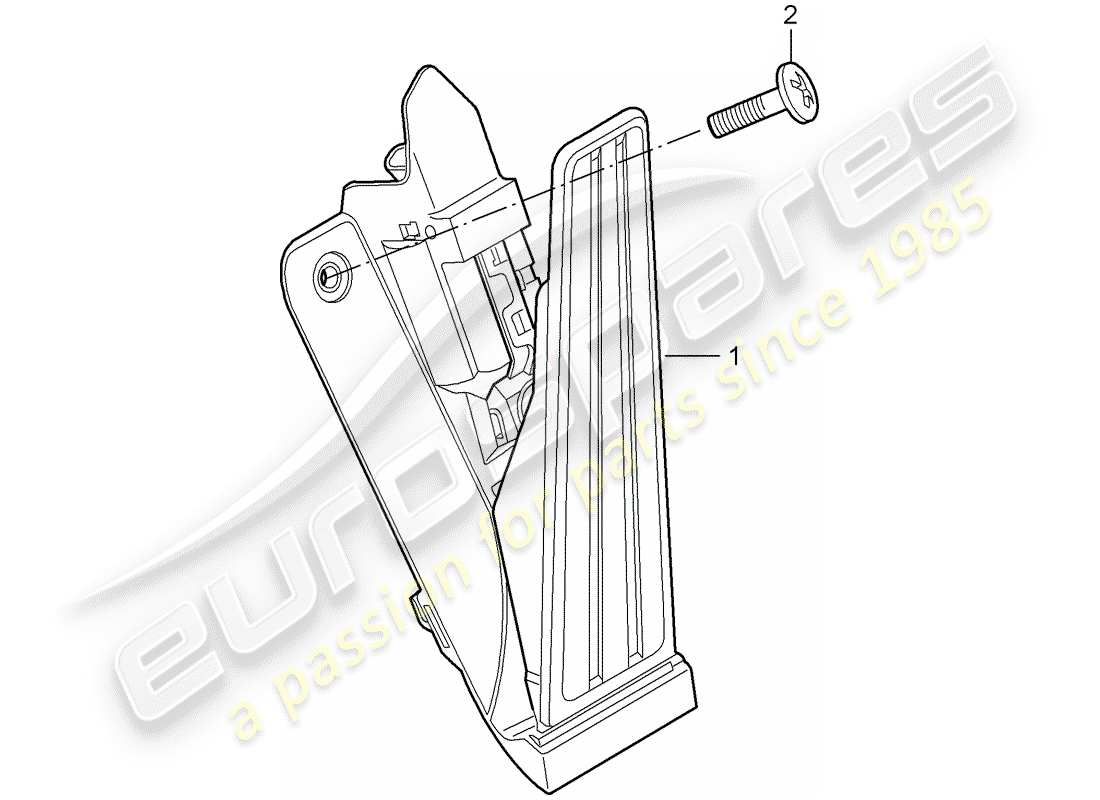 porsche 2010 (997-2 gt3) pedals part diagram