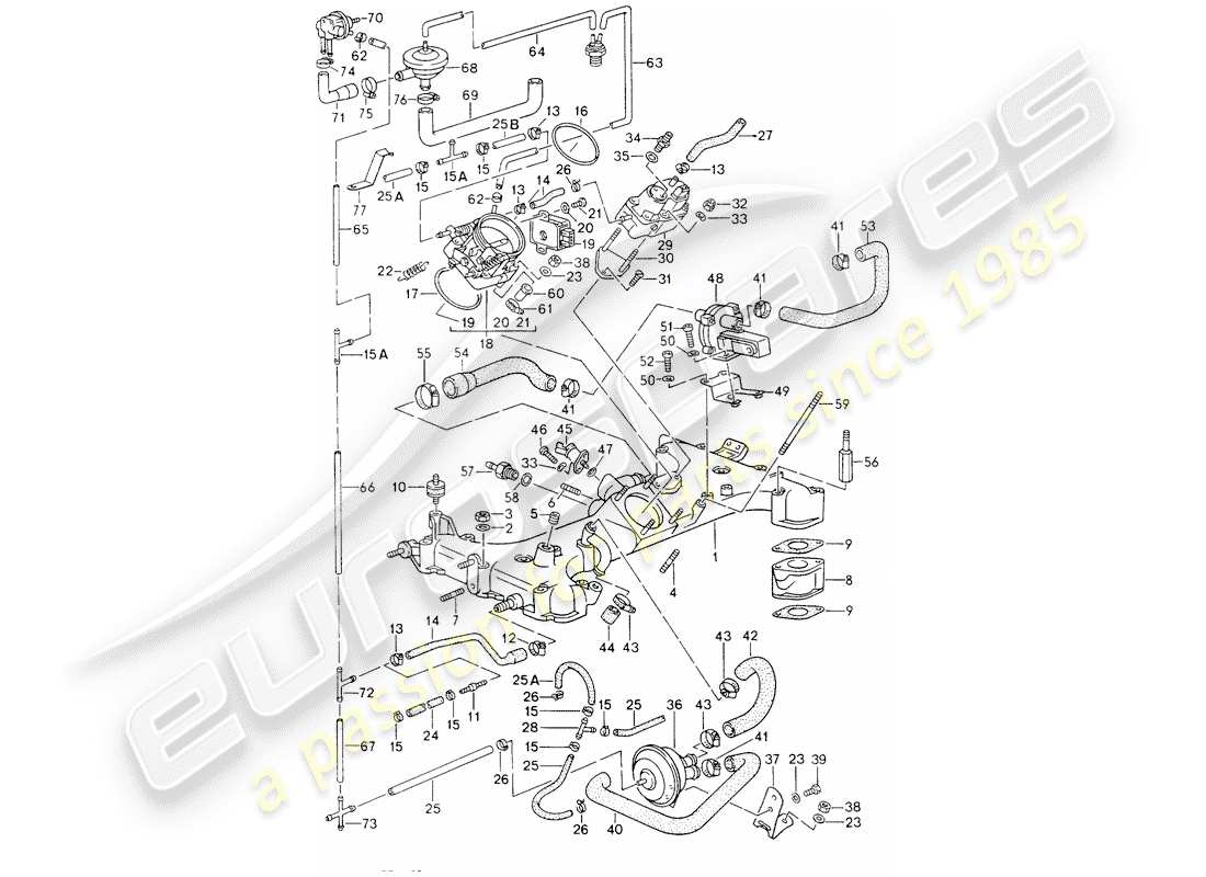 porsche 1990 (964) k-jetronic part diagram