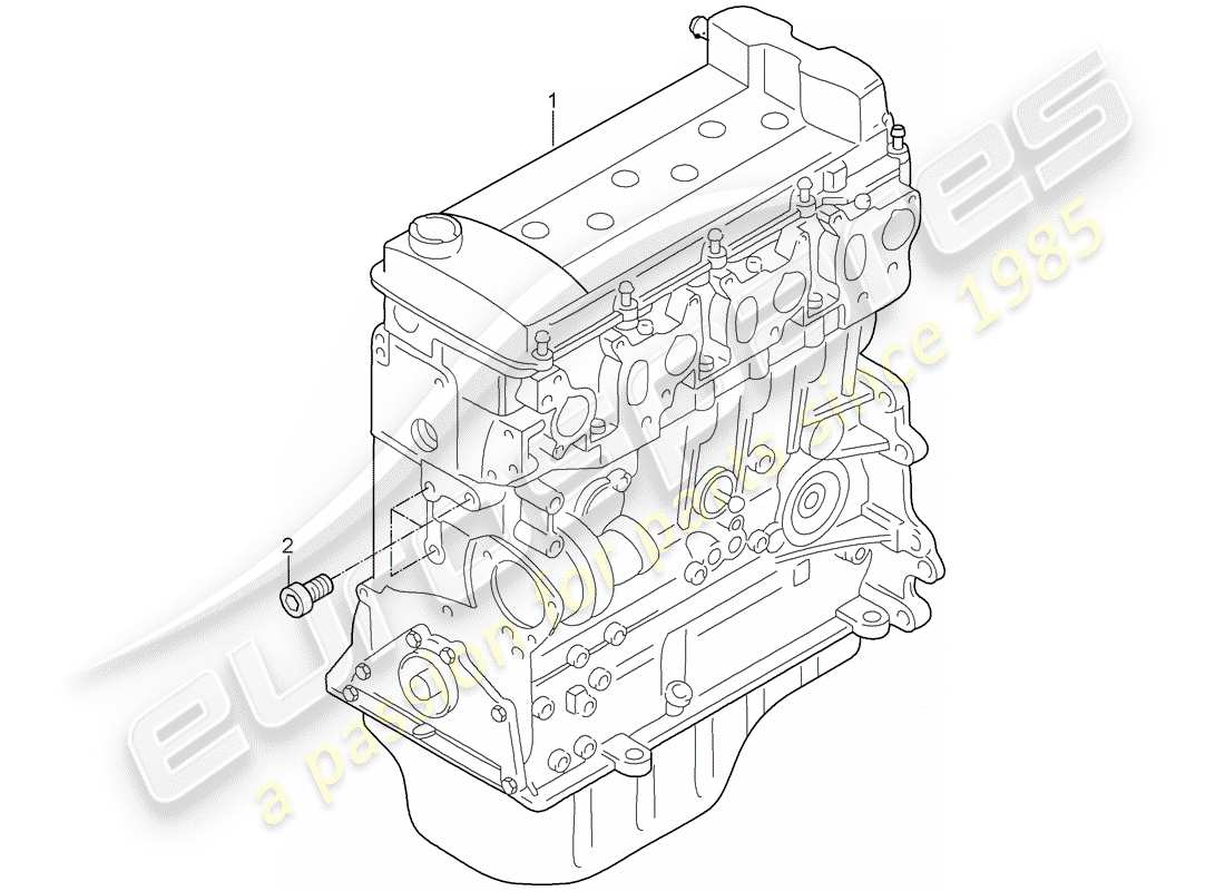 porsche replacement catalogue (1977) long block part diagram