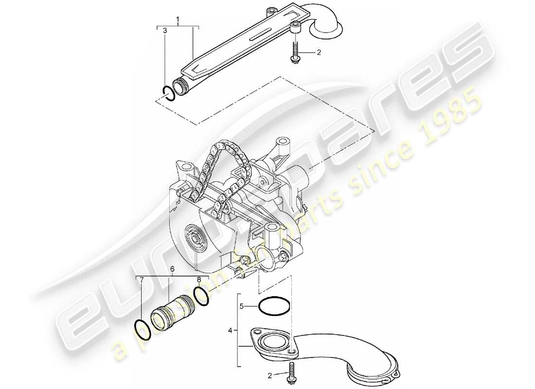 porsche 2003 (cayenne e1 9pa) oil pump part diagram