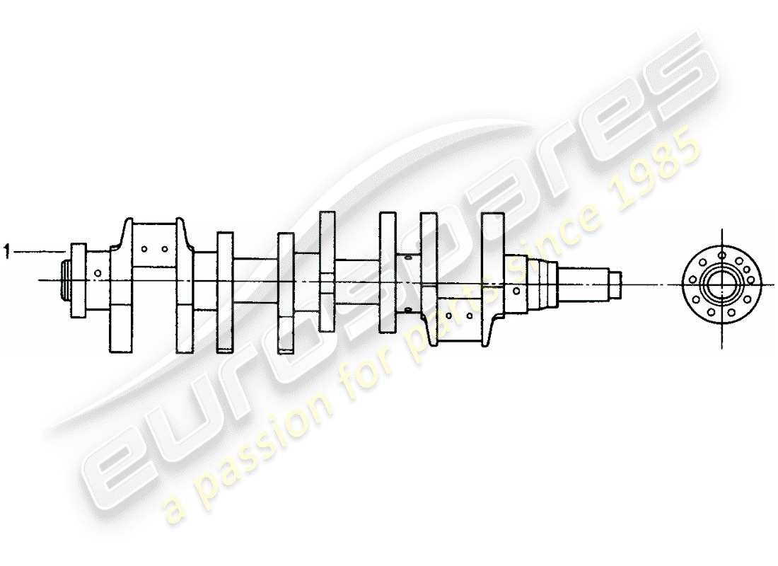 porsche 2008 (refurbished and exchange catalogue) crankshaft part diagram