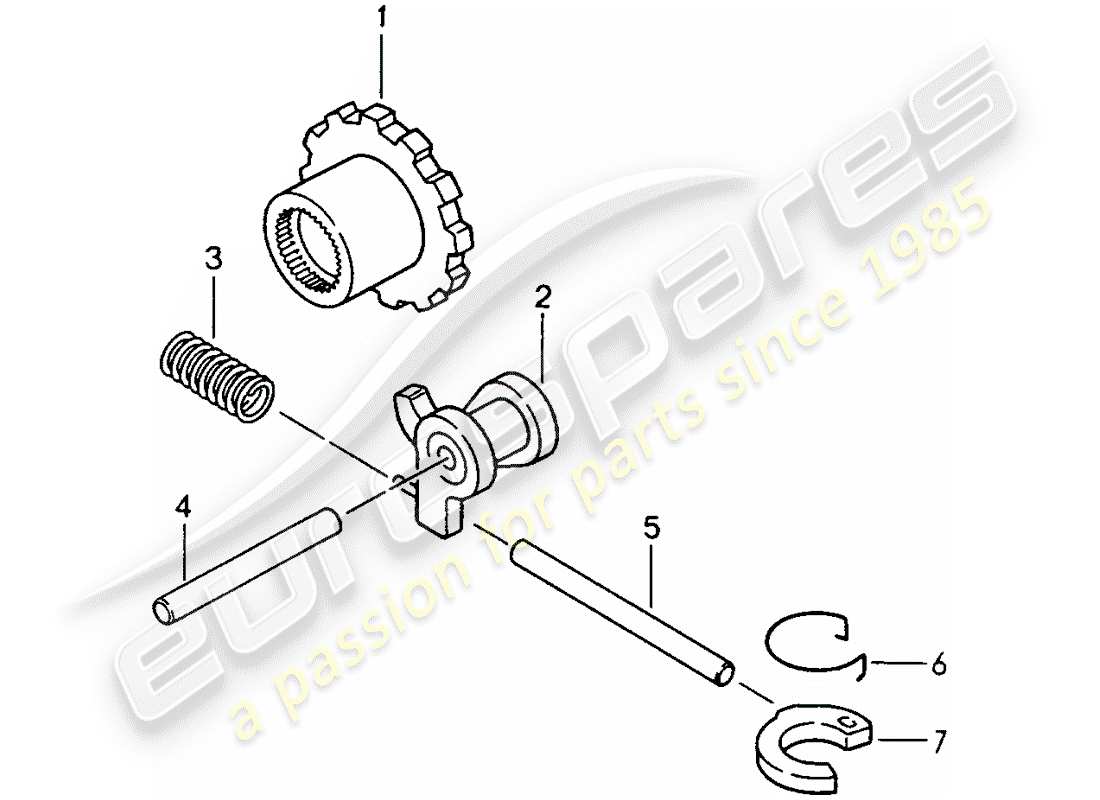 porsche 1994 (968) tiptronic - parking lock part diagram