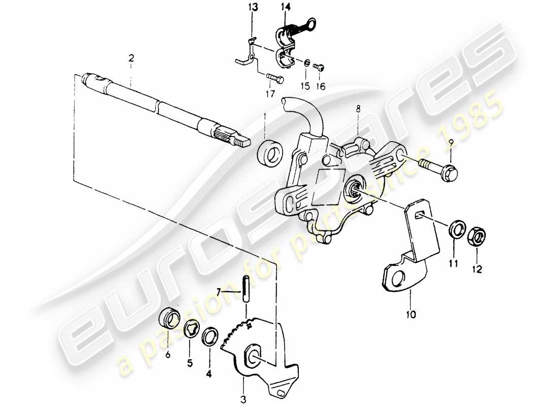porsche 1993 (964) tiptronic - selector switch parts diagram