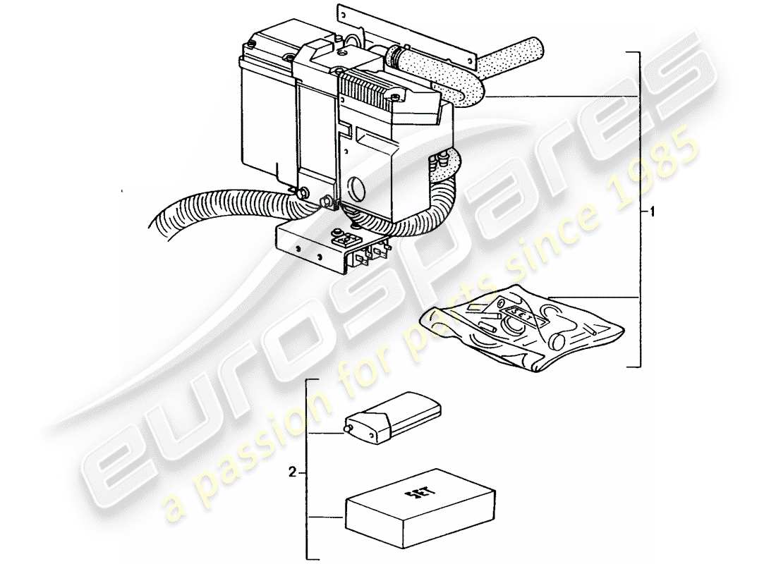 porsche tequipment catalogue (2007) optional heating part diagram