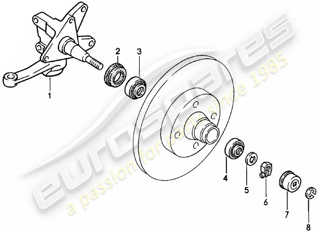 porsche 1984 (924) steering knuckle - lubricants - d >> - mj 1980 part diagram