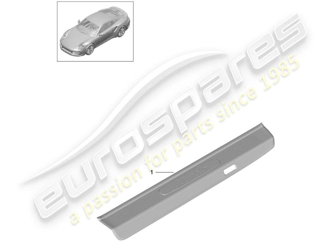 porsche 2019 (991-2 turbo) scuff plate - sill panel part diagram