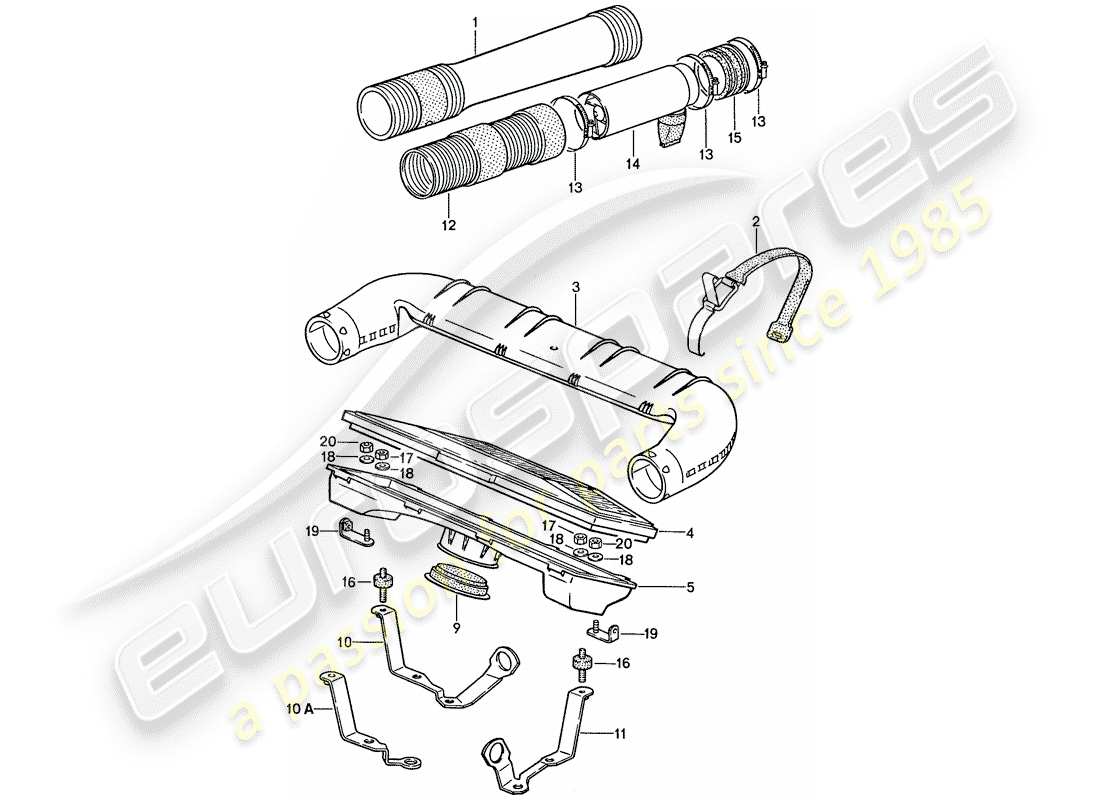 porsche 1989 (928) air cleaner - lh-jetronic part diagram