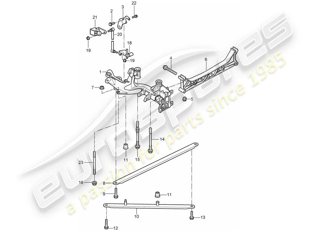porsche 997 gt3 (2010) rear axle part diagram