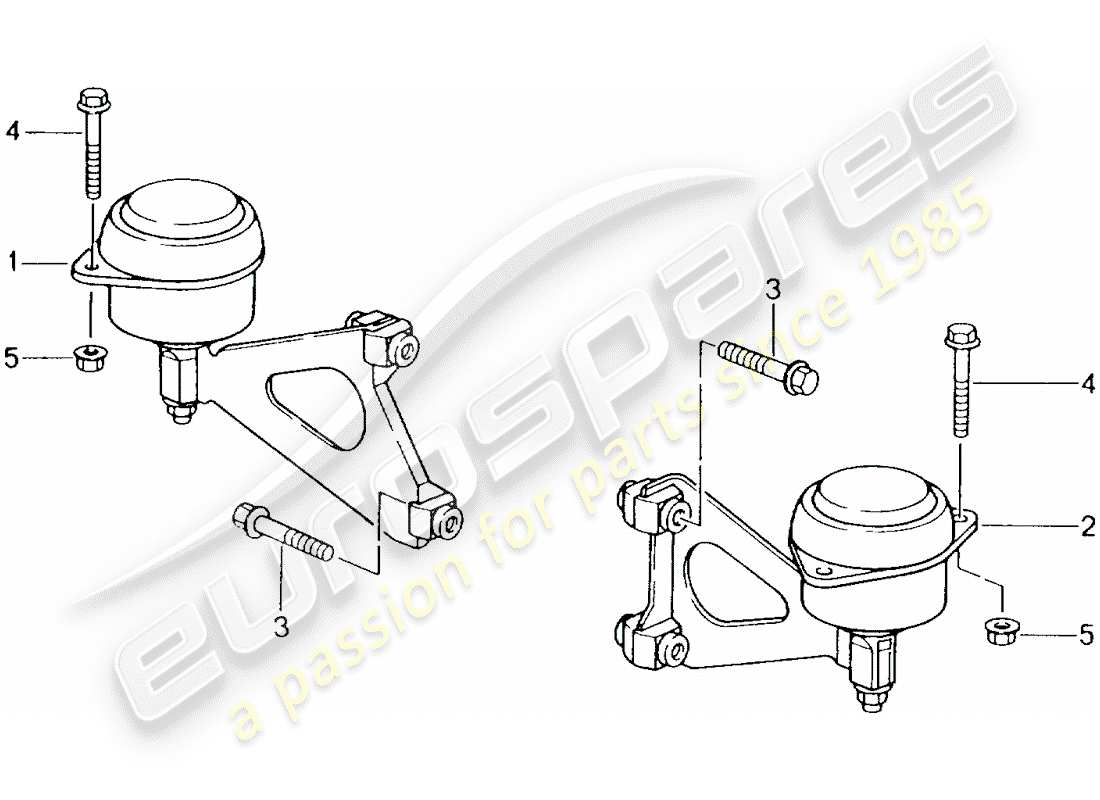 porsche 2003 (986 boxster) manual gearbox - gearbox mounting - engine part diagram