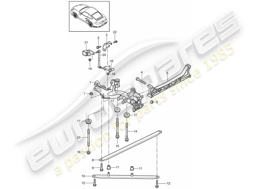 porsche 911 t/gt2rs (2012) rear axle part diagram
