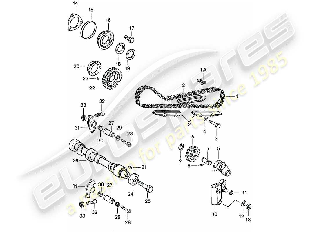 porsche 1984 (911) valve control part diagram
