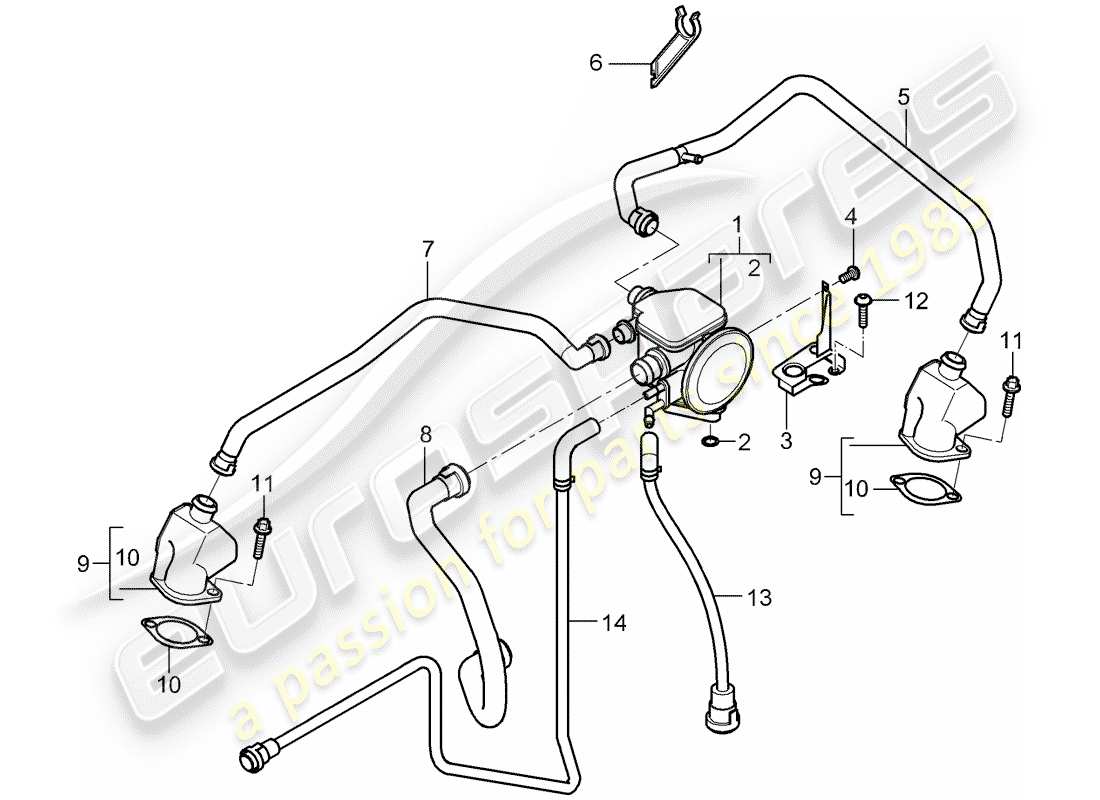 porsche 2005 (997-1) crankcase part diagram