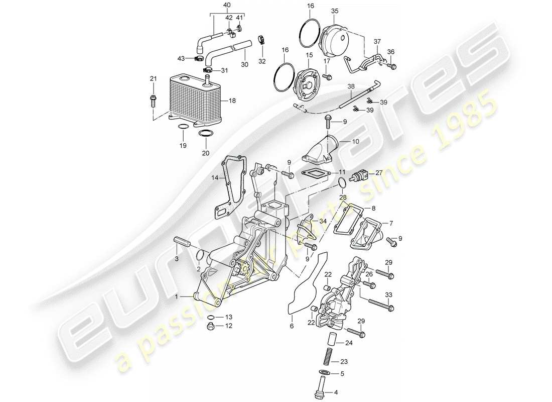 porsche 2006 (997-1) oil pump part diagram