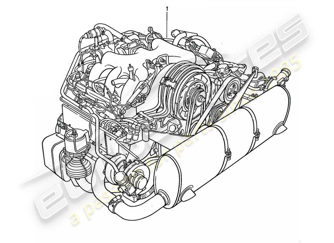 porsche 959 (1987) replacement engine parts diagram
