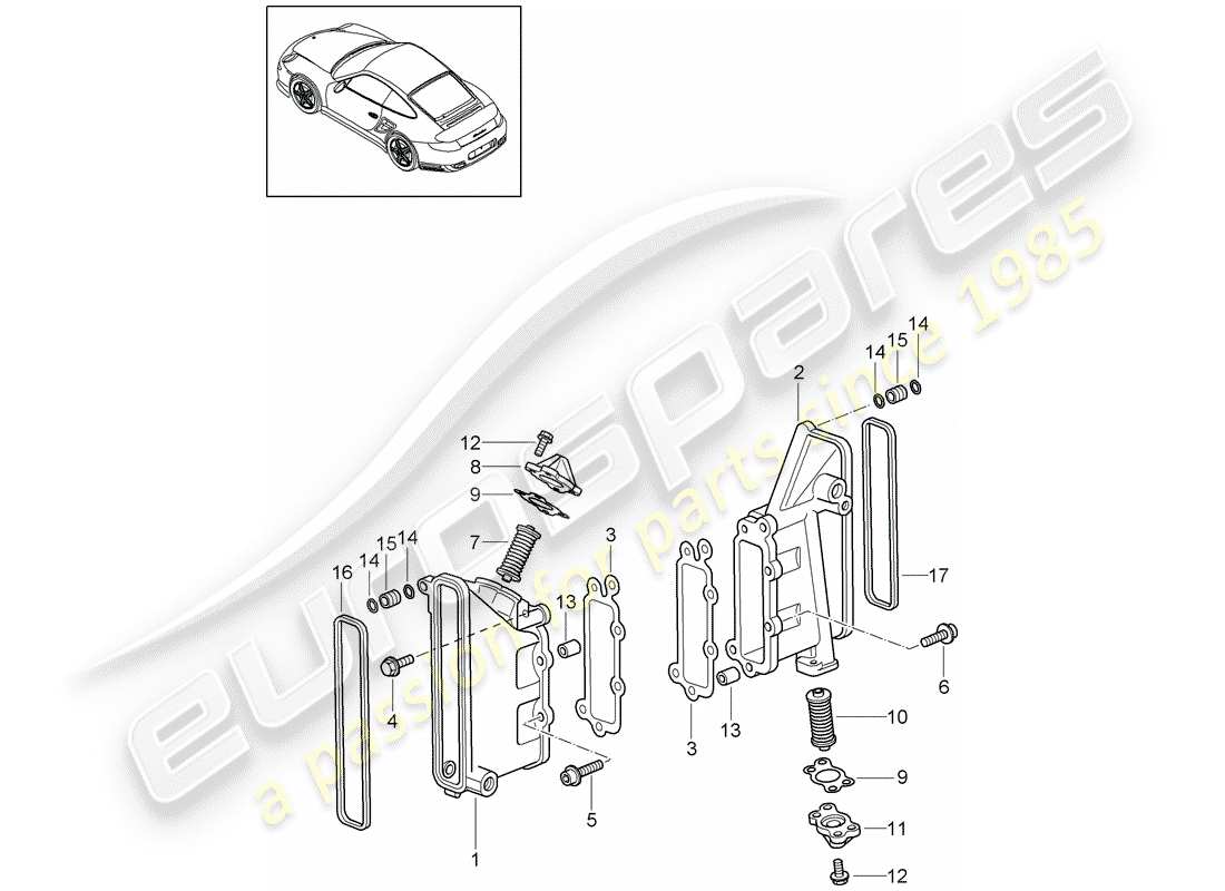 porsche 2011 (997-2 turbo / gt2 rs) chain case part diagram