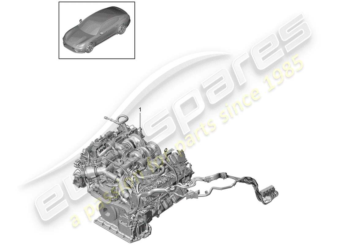 porsche 2017 (panamera 971-1) replacement engine part diagram