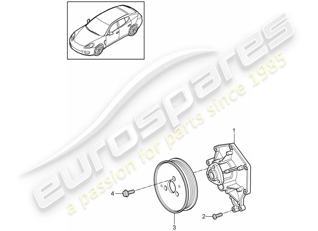 porsche 2015 (panamera 970) water pump part diagram