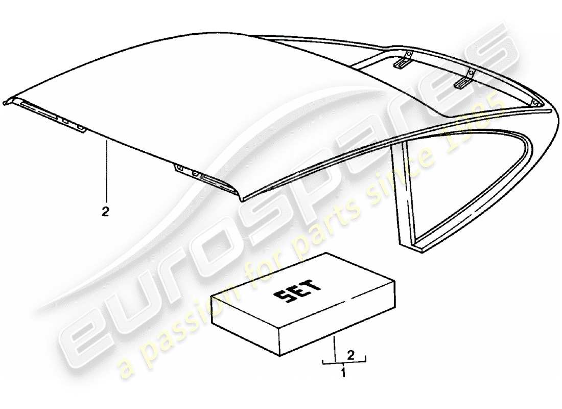 porsche 1979 (911) hardtop parts diagram
