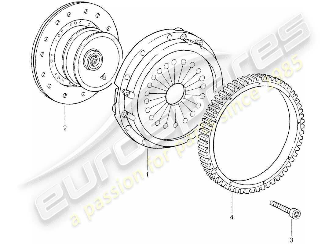porsche 1990 (964) clutch - d - mj 1989>> - mj 1989 part diagram