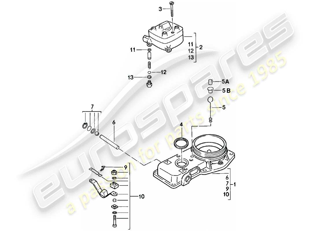 porsche 924 (1980) k-jetronic - 1 - mixture control unit part diagram