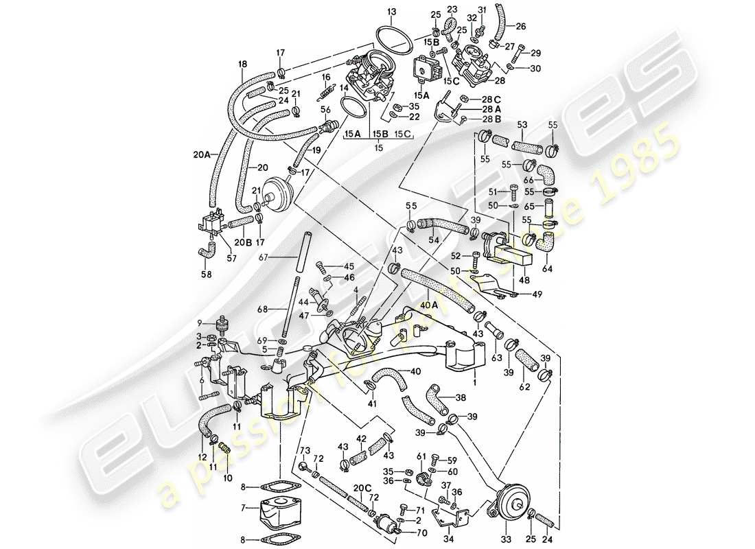 porsche 1989 (911) for - k-jetronic i part diagram