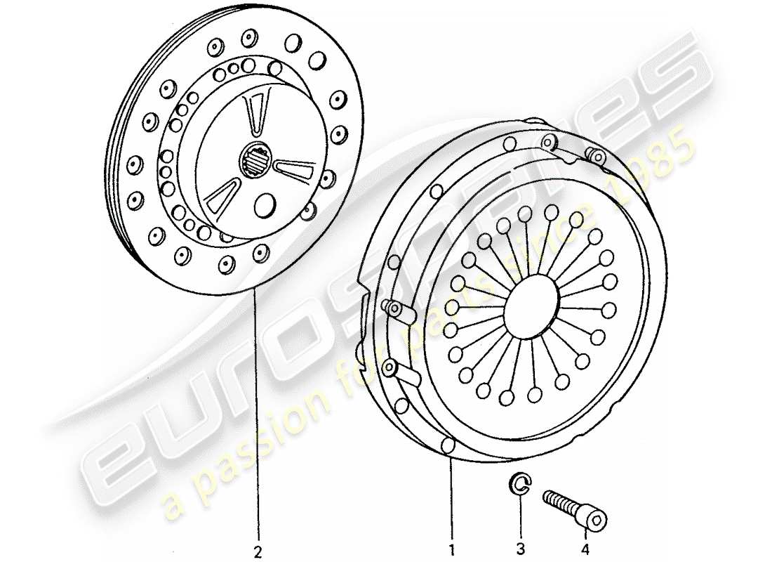 porsche 1975 (911 turbo) clutch part diagram