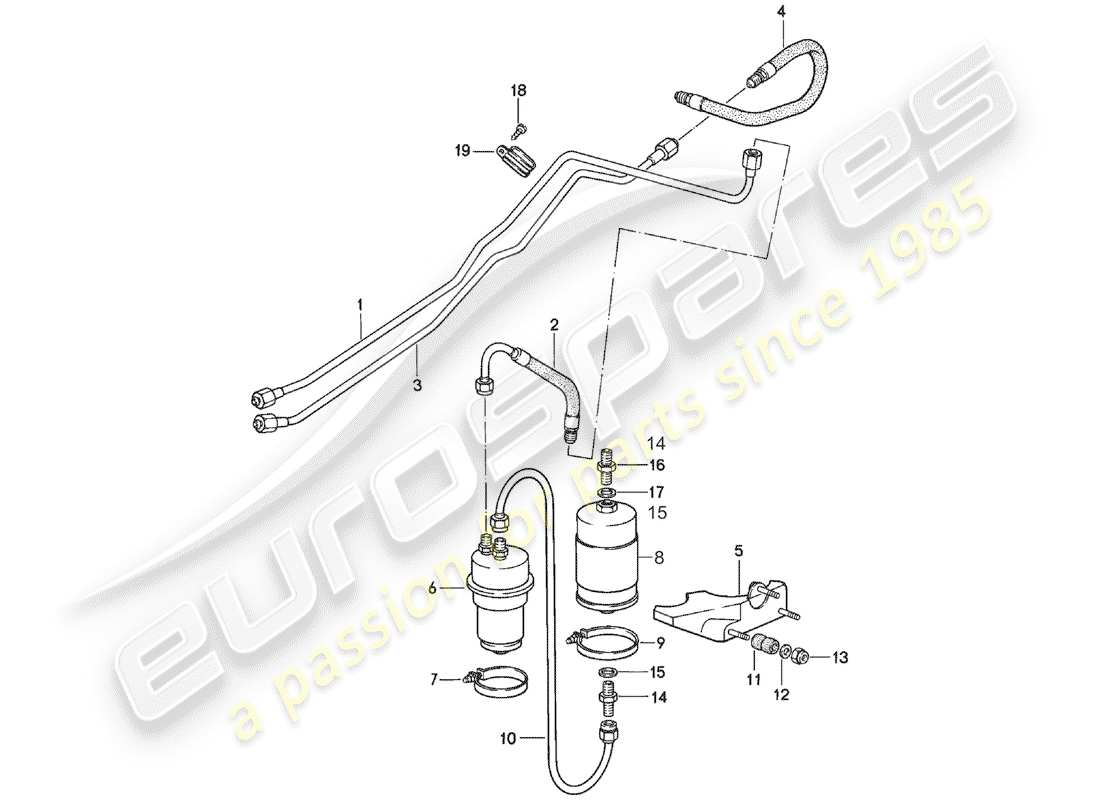 porsche 1979 (911) fuel system parts diagram