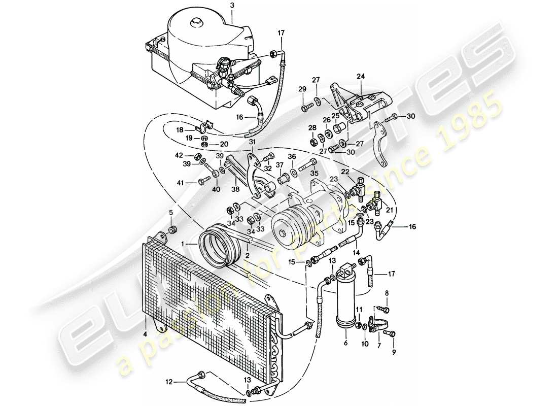porsche 1976 (924) air conditioner - - d >> - mj 1978 part diagram