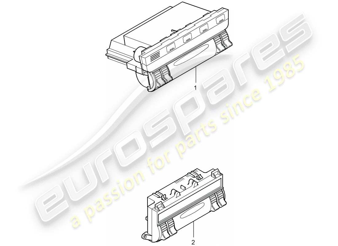 porsche 2005 (cayenne e1 9pa) operating unit part diagram