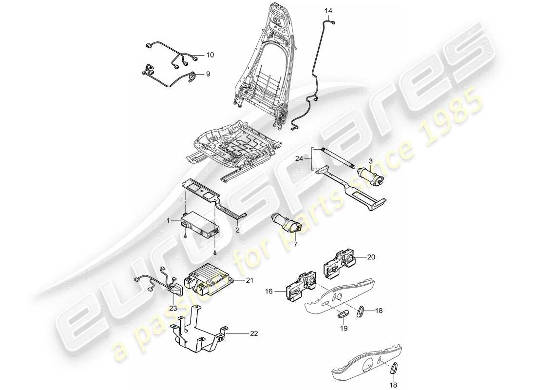 porsche 2007 (997-1 turbo / gt2) wiring harnesses parts diagram