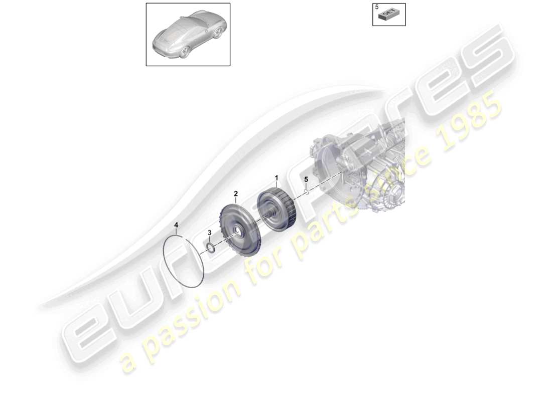 porsche 2016 (991-1) - pdk - gearbox clutch for dual clutch gearbox part diagram
