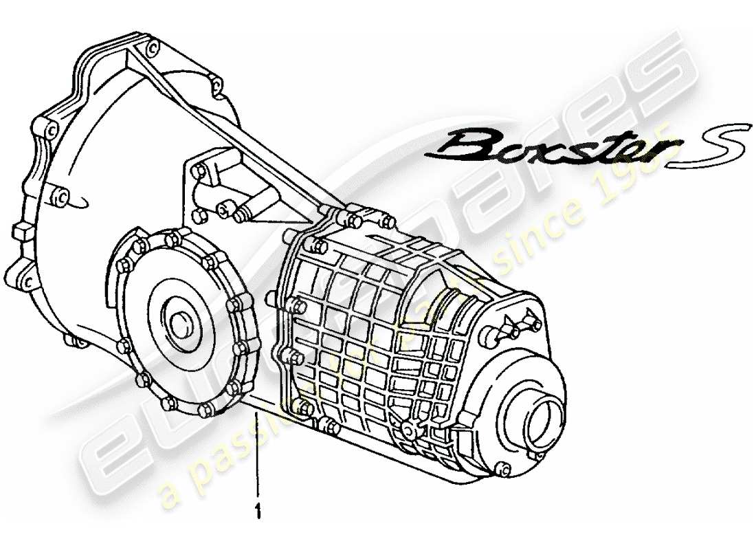 porsche boxster 986 (1998) 6 speed manual transmission - - d - mj 2000>> parts diagram